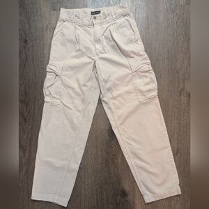 Banana Republic Cream High Waisted Cargo Pants